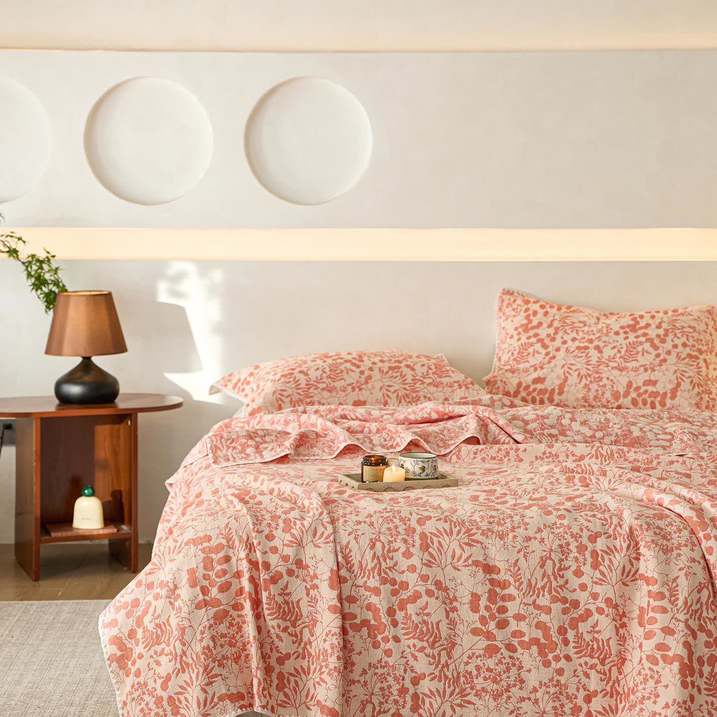 Soft Style Floral Cotton Gauze Quilt - image 8