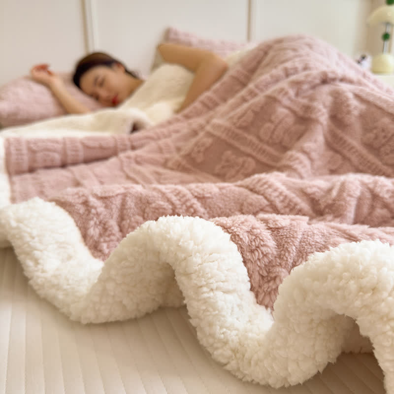 Bear Striped Textured Throw Blanket - image 4