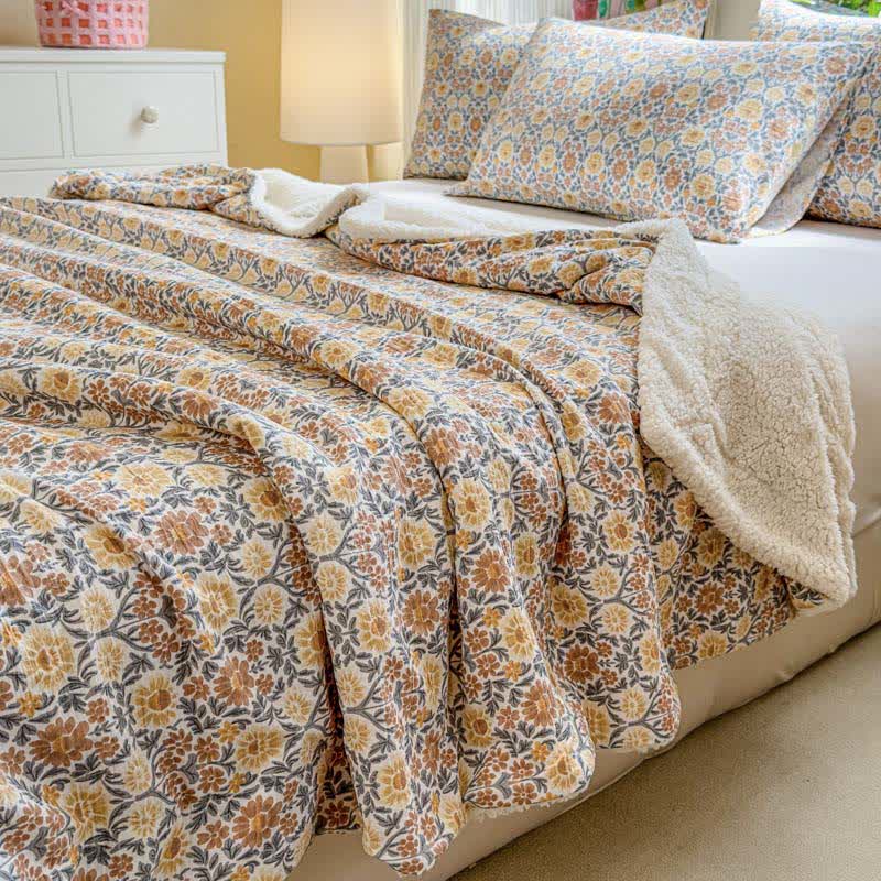 Yellow Flower Reversible Throw Blanket - image 2