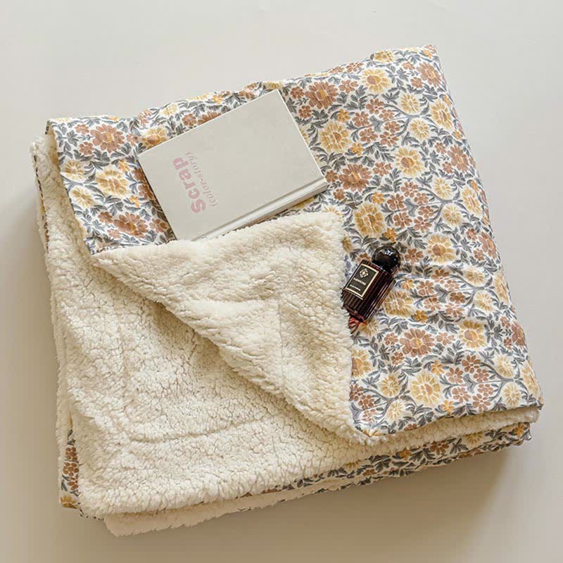 Yellow Flower Reversible Throw Blanket - image 3