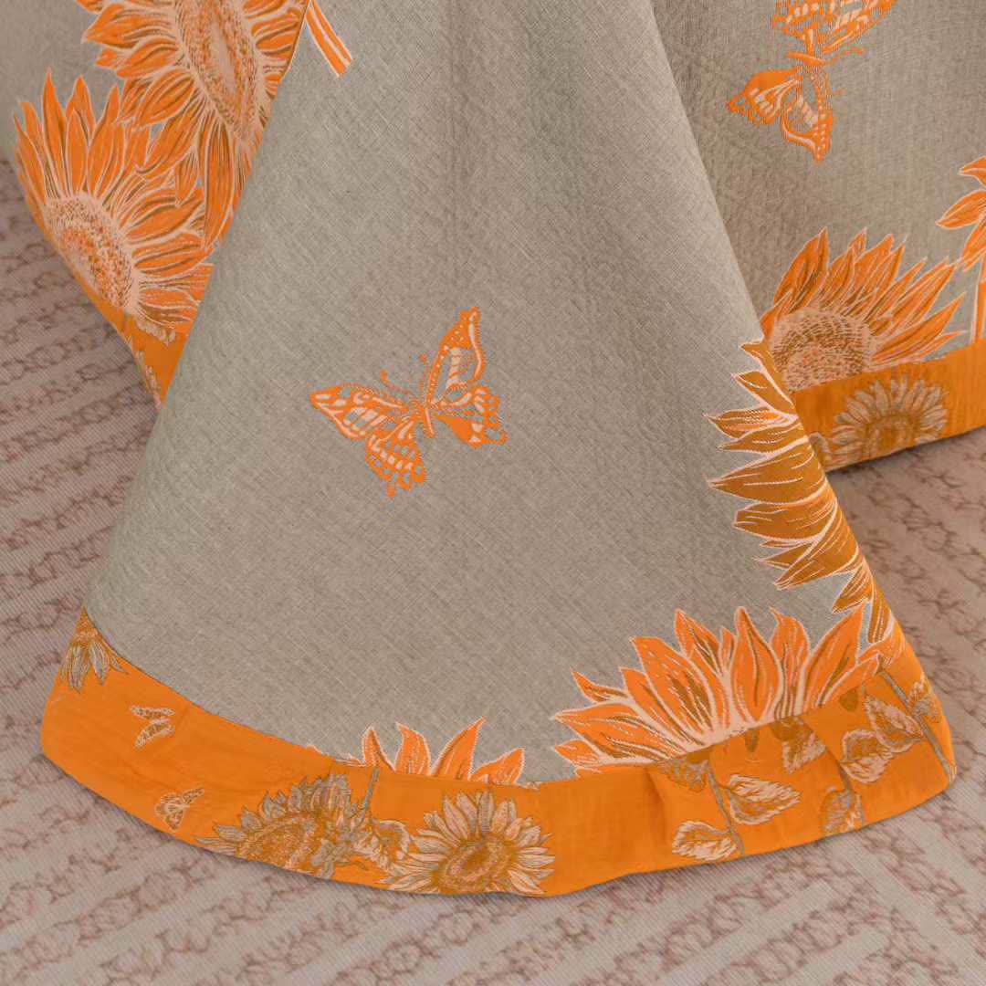 Sunflower Butterfly Cotton Gauze Bedding Set(4PCS) - image 7
