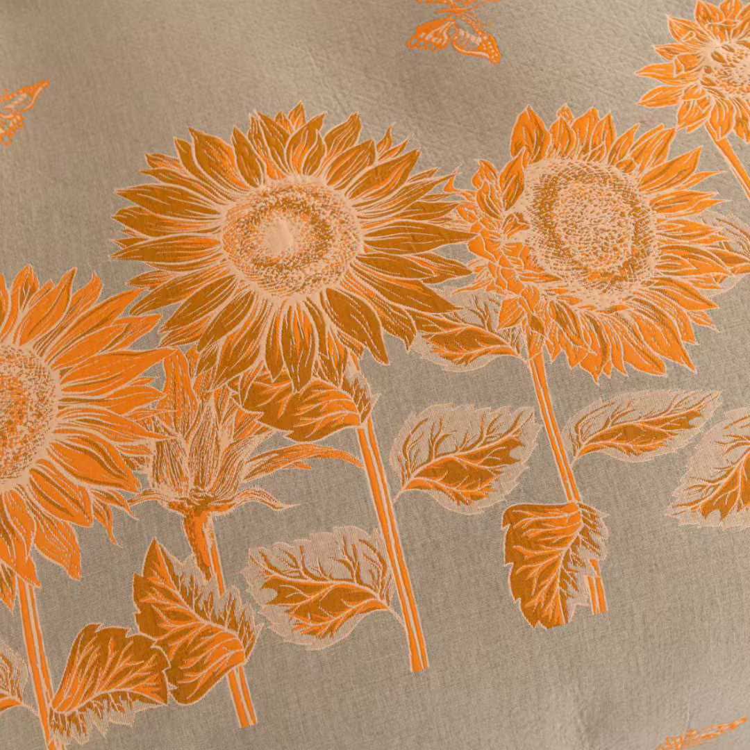 Sunflower Butterfly Cotton Gauze Bedding Set(4PCS) - image 4