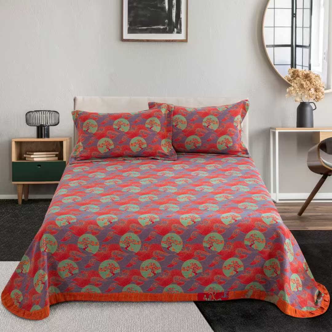 Oriental Sea Moon Cotton Bedding Set(4pcs) - image 1