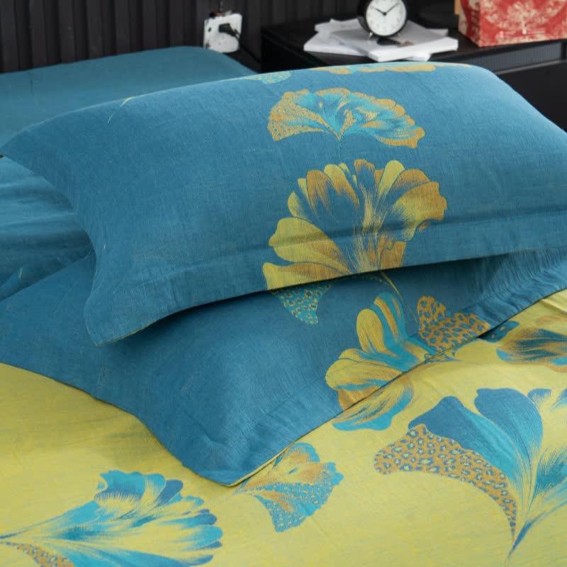 Ginkgo-inspired Cotton Gauze Bedding Set(4pcs) - image 4