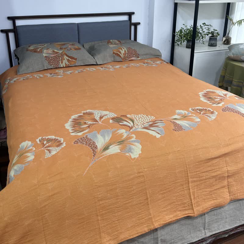 Ginkgo-inspired Cotton Gauze Bedding Set(4pcs) - image 9