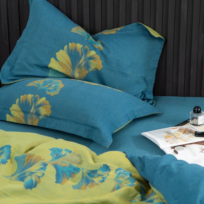 Ginkgo-inspired Cotton Gauze Bedding Set(4pcs) - image 6