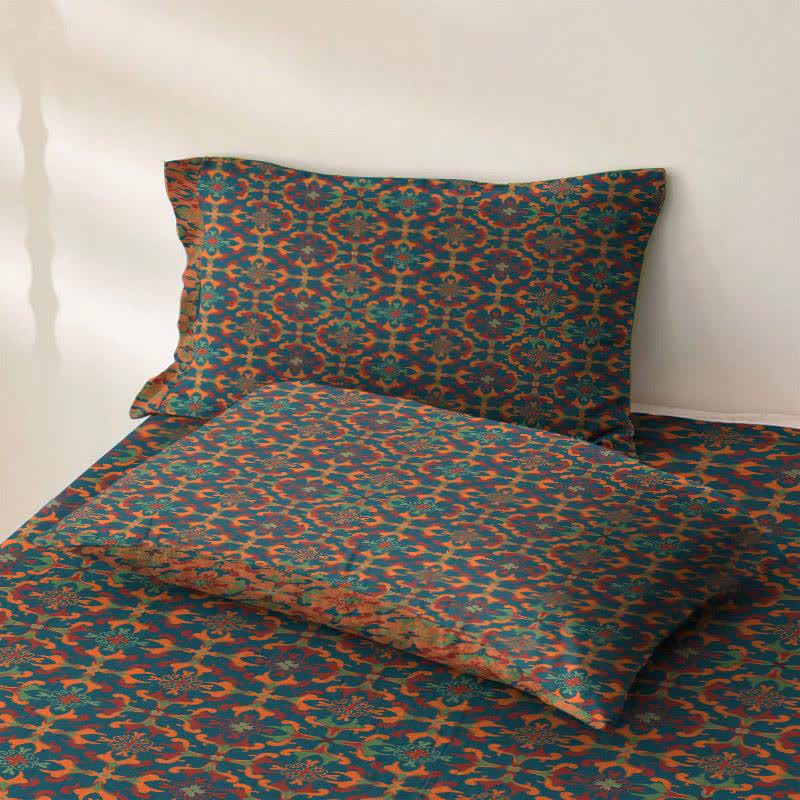 Retro Geometric Pattern Cotton Sheet Bedspread - image 2