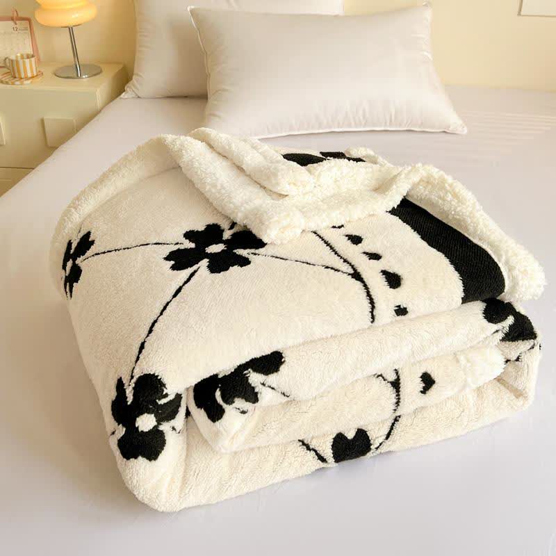 Diamond Checkered Flower Throw Blanket - image 8