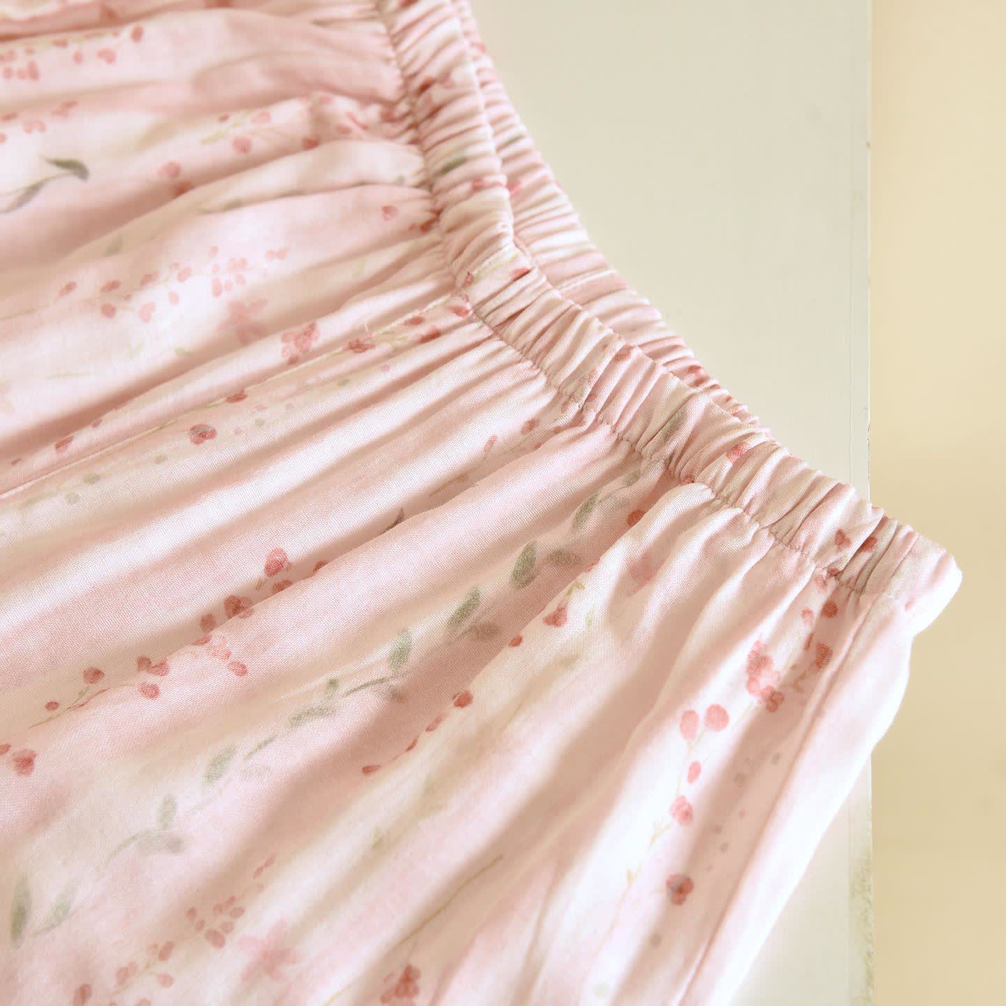 Pink Striped Floral Kimono Loungewear Set - image 9