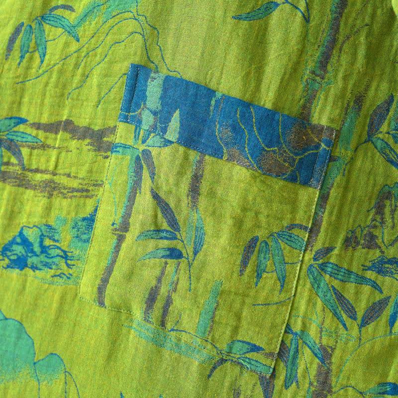 Two-Tone Bamboo Cotton Gauze Kimono Robe - image 10