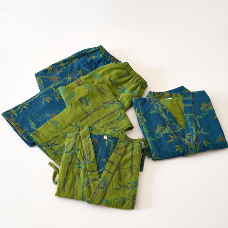 Bamboo Cotton Gauze Kimono Loungewear Set - image 1