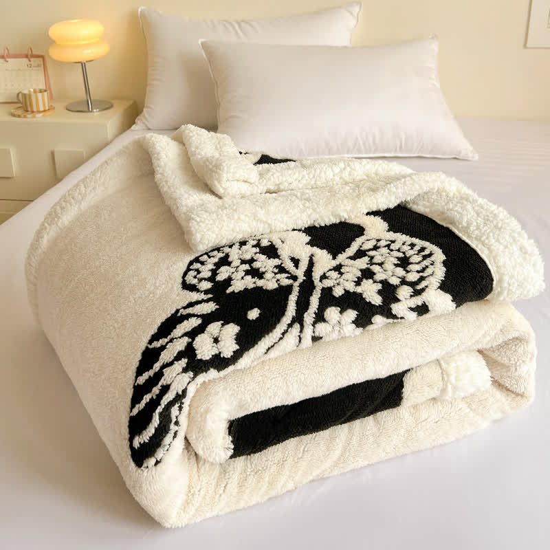 Butterfly Jacquard Warm Throw Blanket - image 10