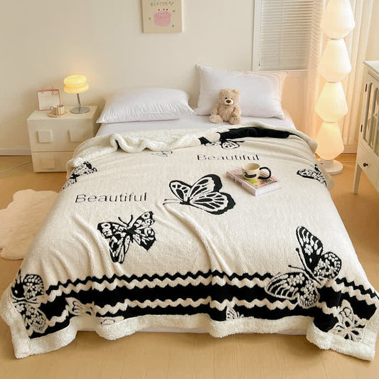 Butterfly Jacquard Warm Throw Blanket - Blanket - Queen - image 0