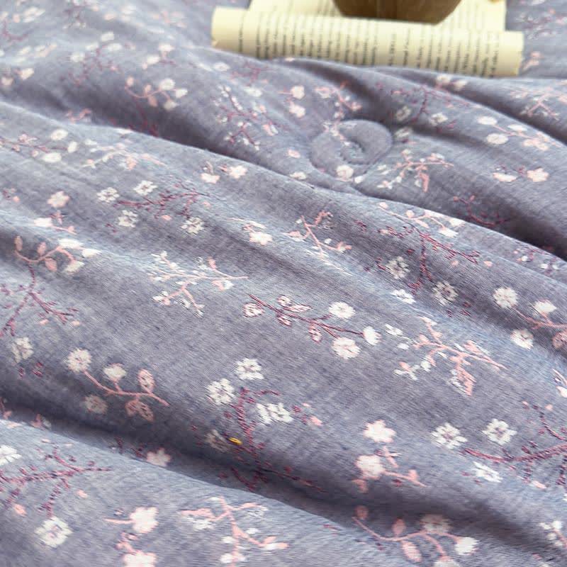 Branch Floral Cotton Gauze Jacquard Quilt - image 2