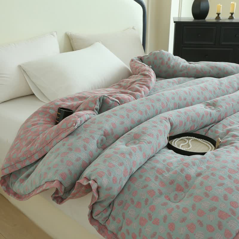 Fun Pumpkin Cotton Gauze Jacquard Quilt - image 6