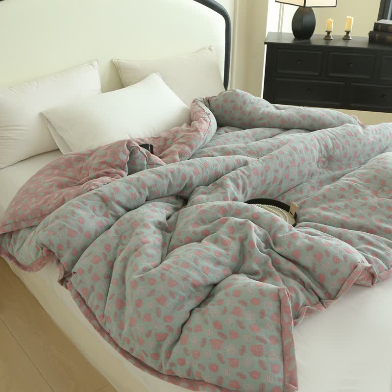 Fun Pumpkin Cotton Gauze Jacquard Quilt - image 5