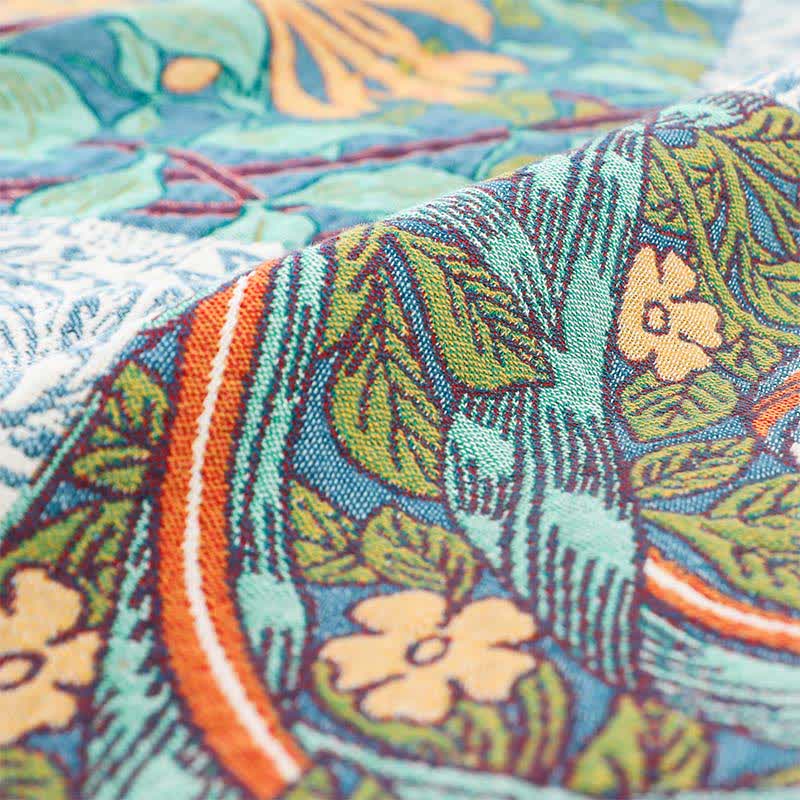 Floral Patchwork Natural Cotton Gauze Quilt - image 6