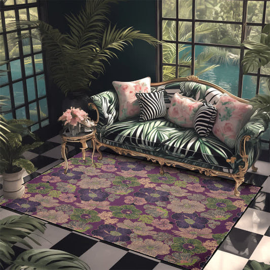 Vintage Botanical Foldable Anti-slip  Area Rug - 60" x 96" - image 0