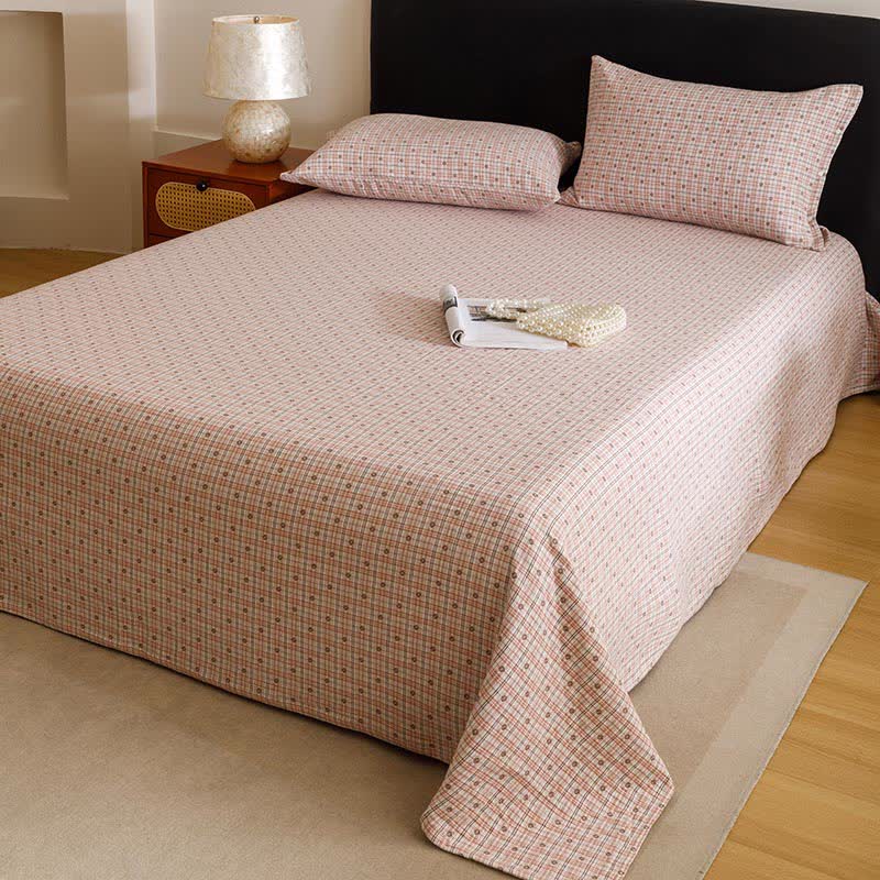 Triple Layer Plaid Cotton Muslin Quilt - image 5