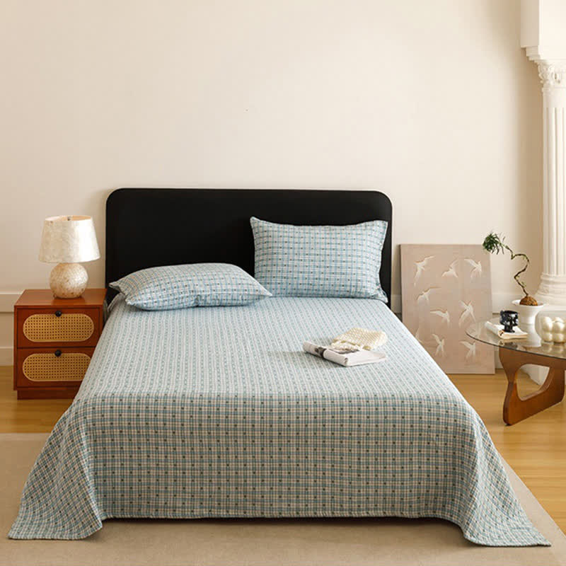 Triple Layer Plaid Cotton Muslin Quilt - image 11