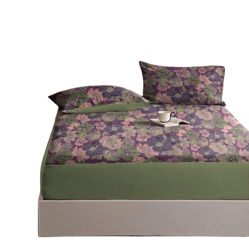 Peach Blossom Cotton Jacquard Fitted Sheet - image 4