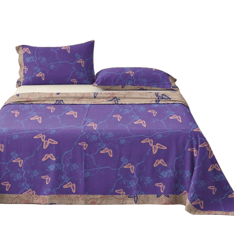 Nature-inspired Butterfly Cotton Sheet Bedspread - image 4