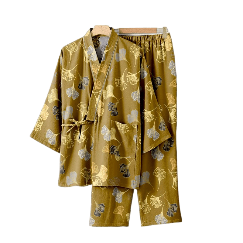 Ginkgo Cotton Gauze Kimono Loungewear Set - image 53