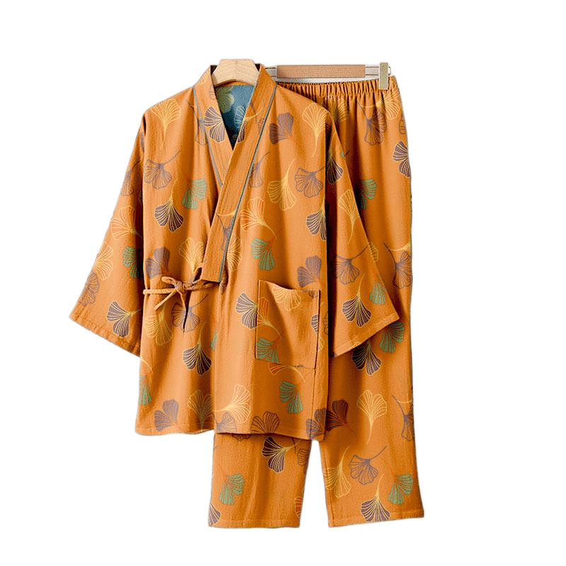 Ginkgo Cotton Gauze Kimono Loungewear Set - image 47