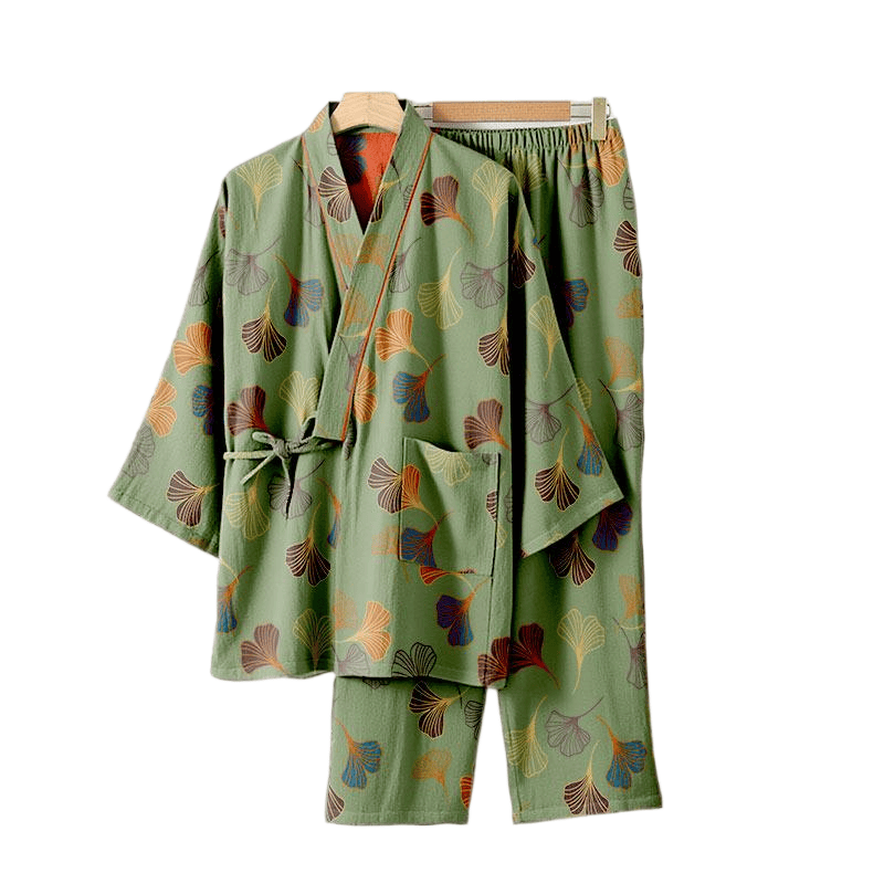 Ginkgo Cotton Gauze Kimono Loungewear Set - image 50