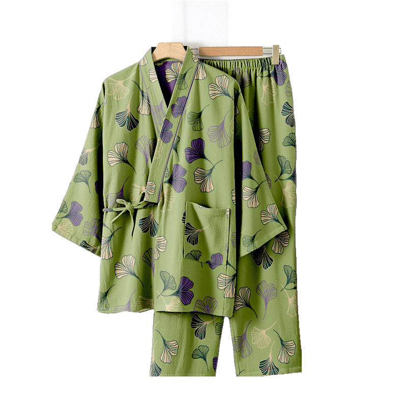Ginkgo Cotton Gauze Kimono Loungewear Set - image 51