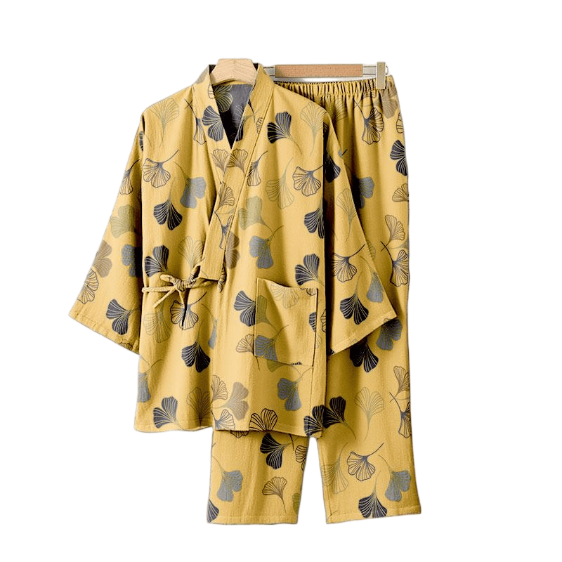 Ginkgo Cotton Gauze Kimono Loungewear Set - image 54