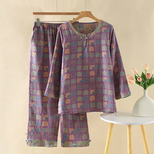 Vintage Cotton Cat Long Sleeve Pajamas - XL - image 0