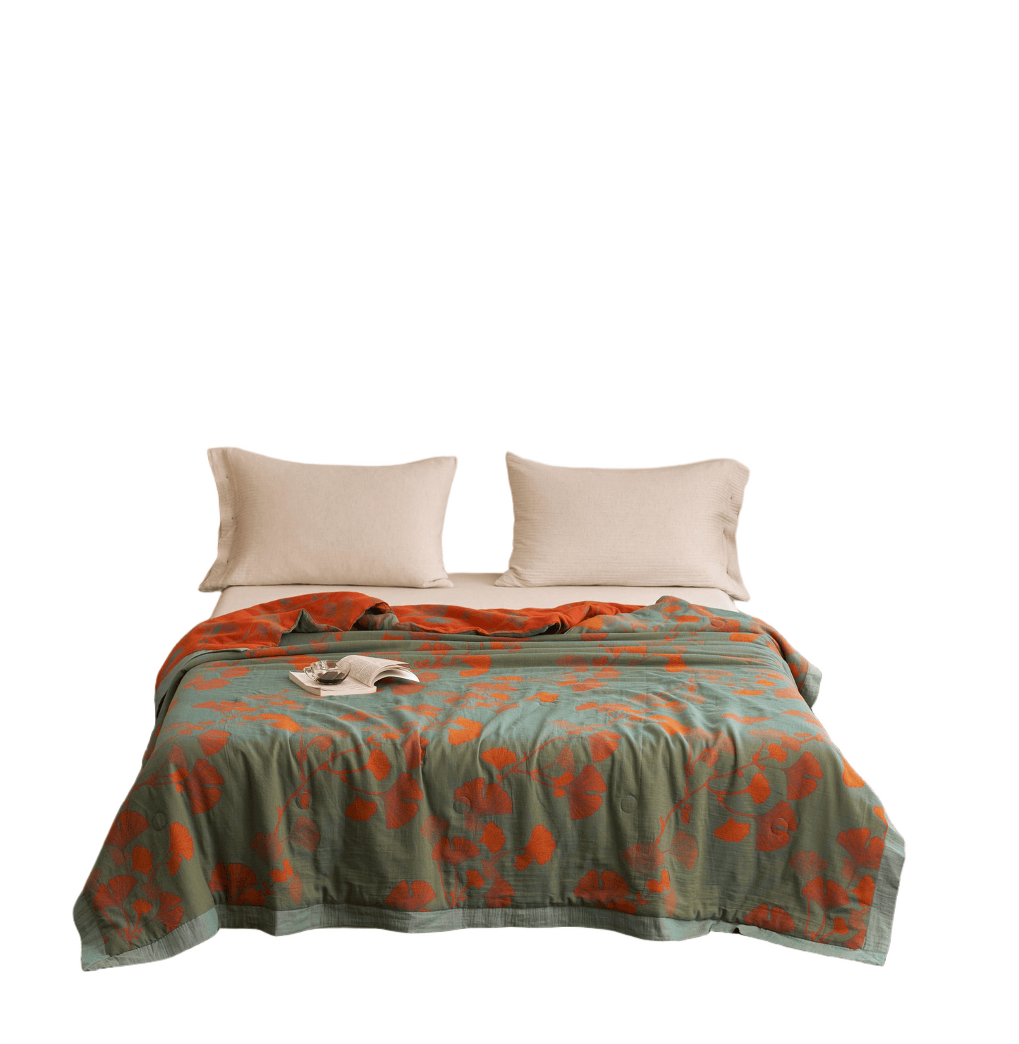 Ginkgo Leaf Double Layer Gauze Cotton Quilt - image 31