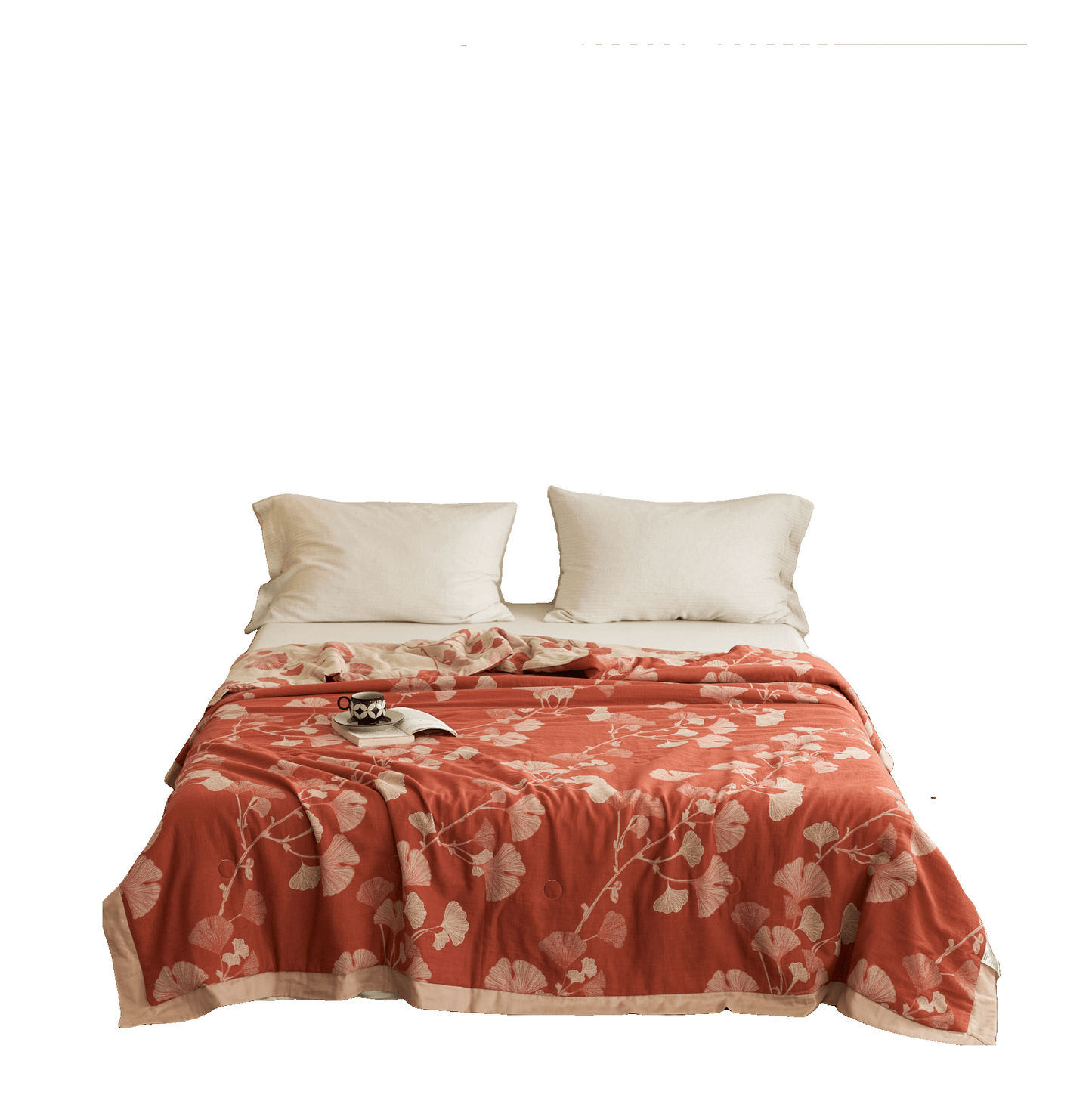 Ginkgo Leaf Double Layer Gauze Cotton Quilt - image 33