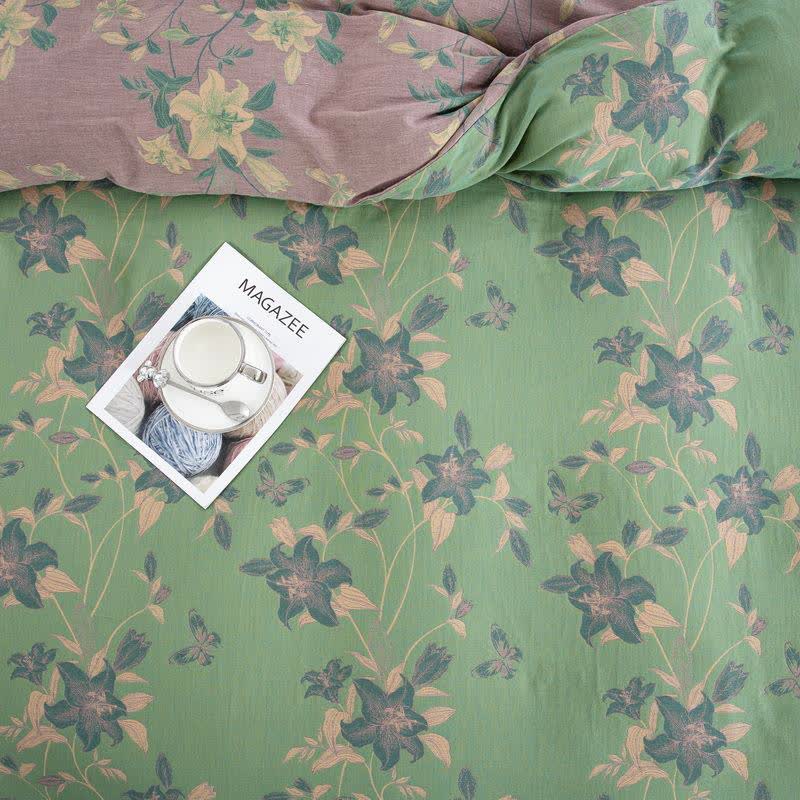 Elegant Lily Cotton Gauze Bedding Set (4PCS) - image 6