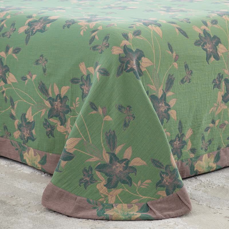 Elegant Lily Cotton Gauze Bedding Set (4PCS) - image 7