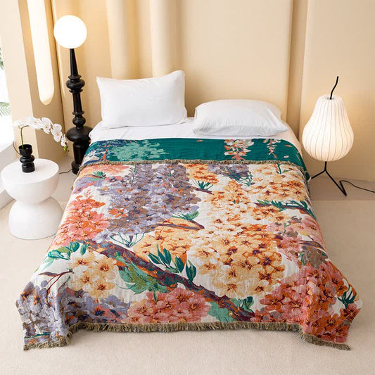 Dreamy Flower Cotton Gauze Reversible Quilt - King - image 0