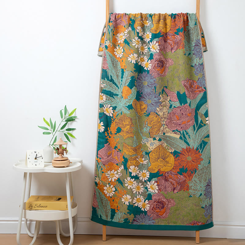 Retro Absorbent Cotton Gauze Bath Towel - E - 30" x 59" - image 6