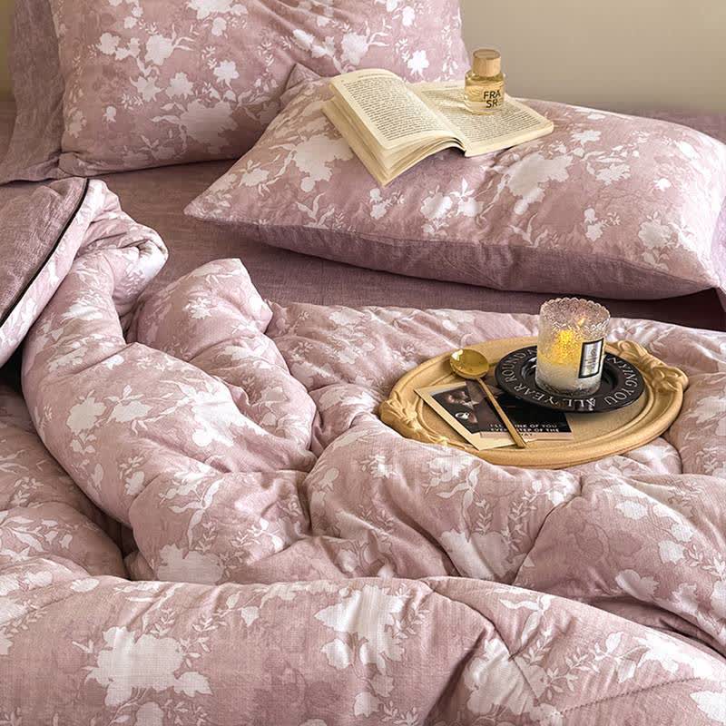 Rustic Style Pastel Floral Quilt - image 1