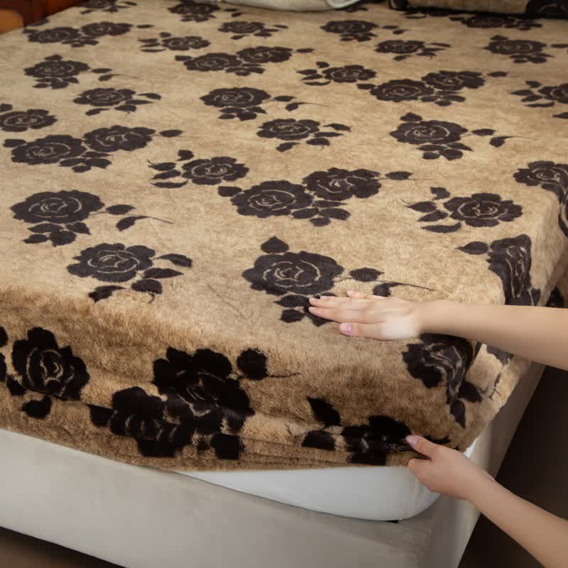 Rose Plush Fitted Sheet Blanket - image 10