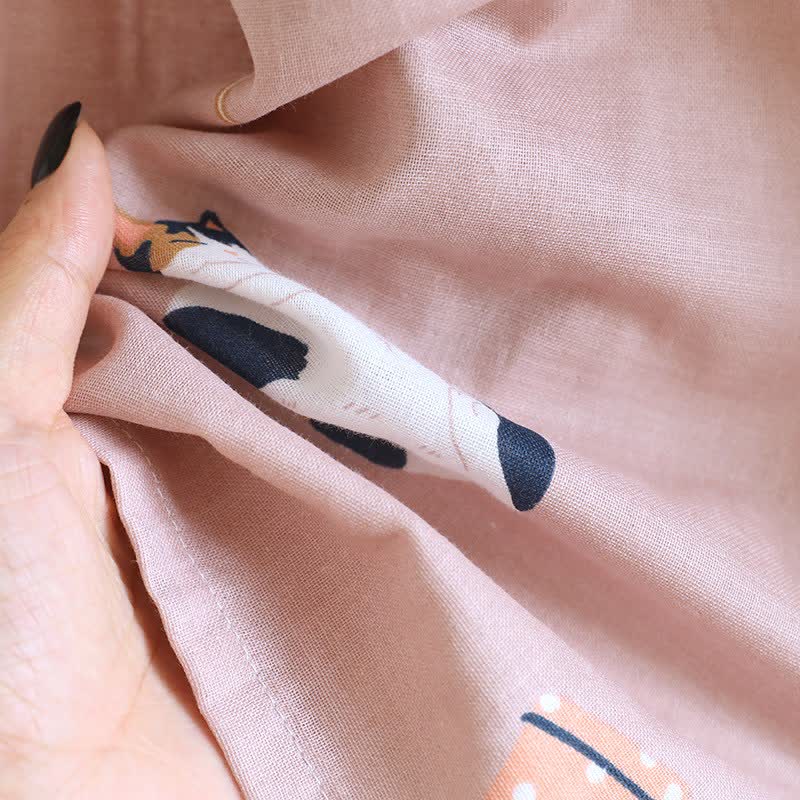 Matching Cartoon Cat Cotton Loungewear Set - image 15