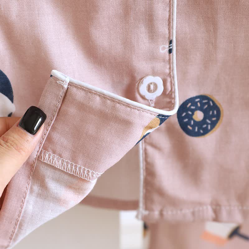 Matching Cartoon Cat Cotton Loungewear Set - image 9