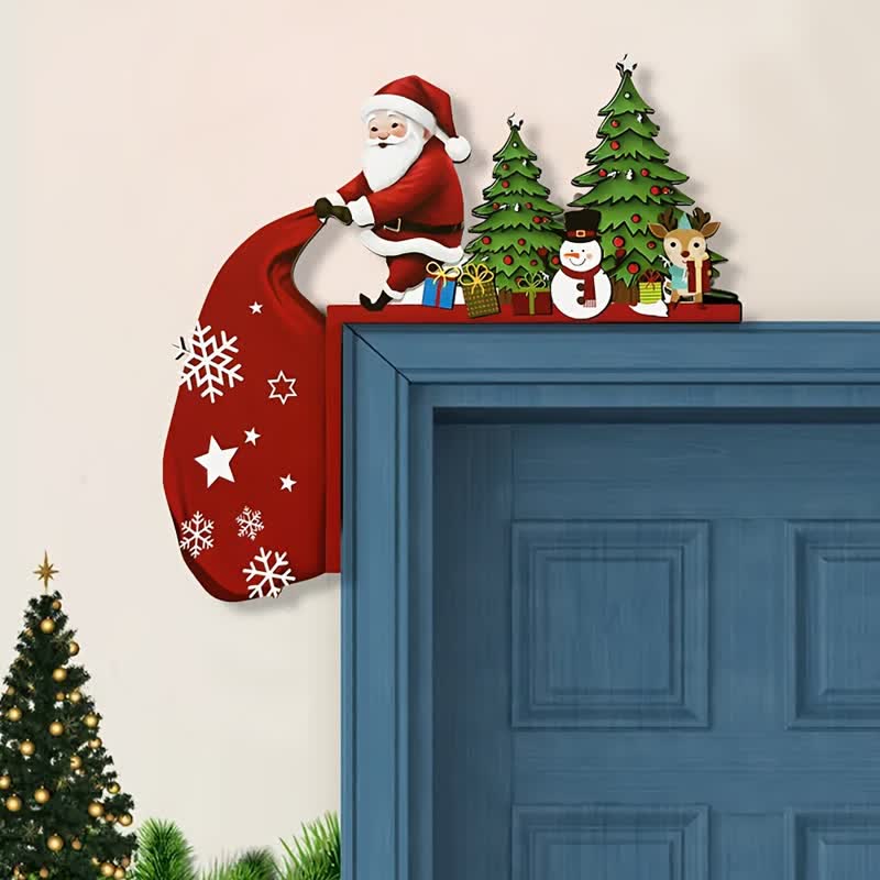 Santa Christmas Tree Door Corner Decoration - image 9