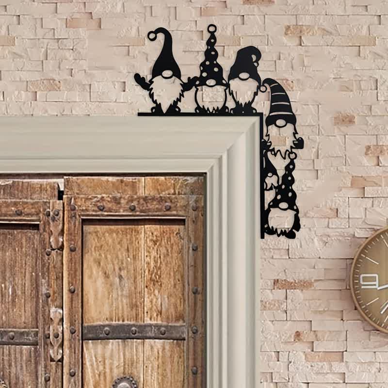 Whimsical Gnome Christmas Door Corner Decor - image 1