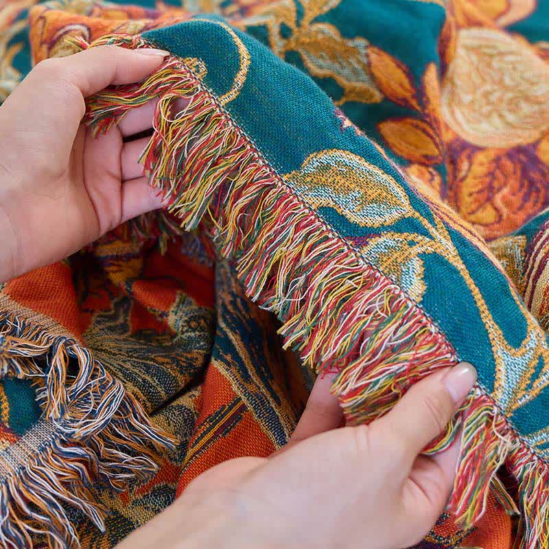 Ownkoti Luxurious Floral Cotton Tassel Blanket - image 11