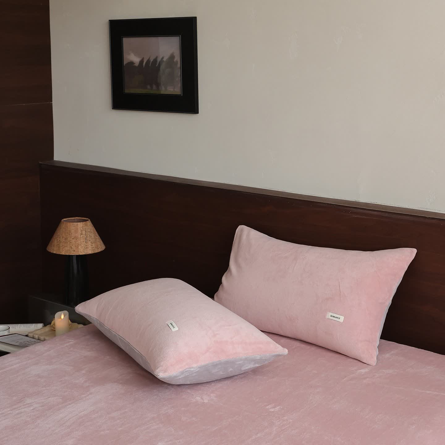Ownkoti Solid Color Warm Fluffy Coverlet - Pink - 2PCS Pillowcases - 19" x 29" - image 17