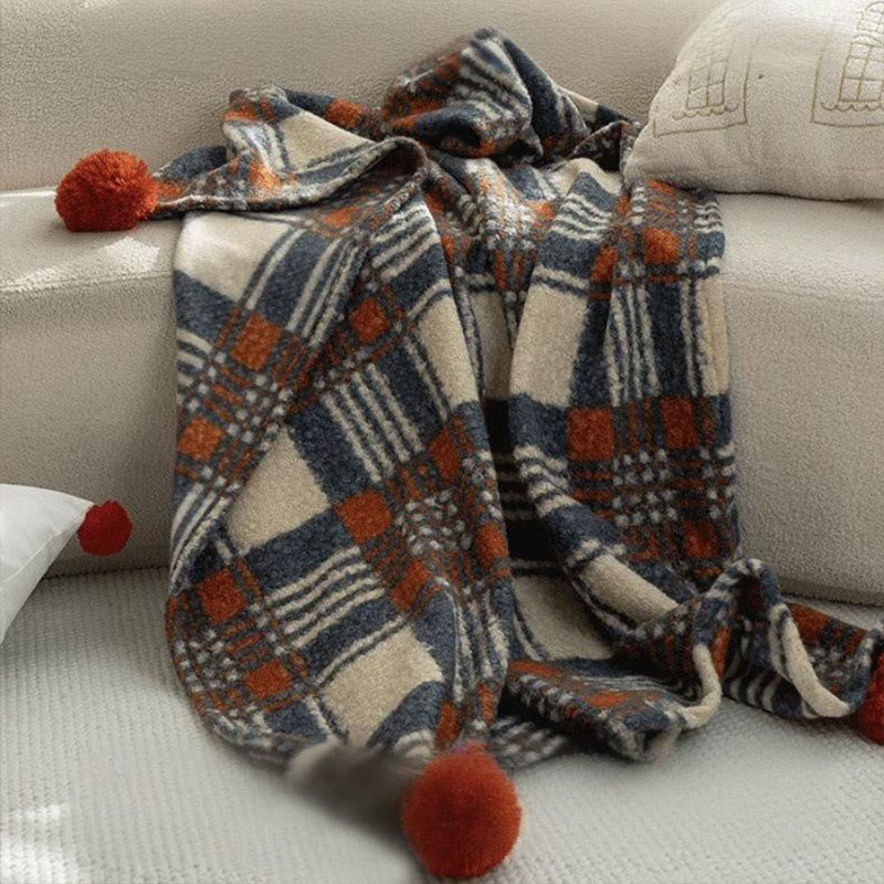 Christmas Plaid Double-Sided Blanket - Blue - 59" x 79" - image 2