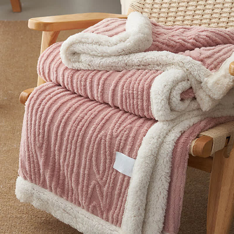 Ownkoti Tree Pattern Jacquard Sherpa Blanket - image 6