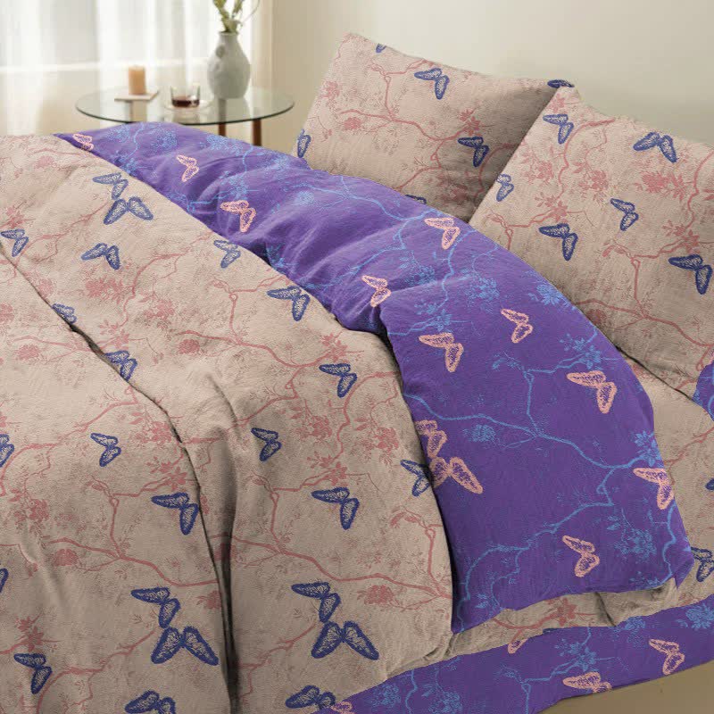 Ownkoti Butterfly Cotton Reversible Bedding Set(4PCS) - image 7