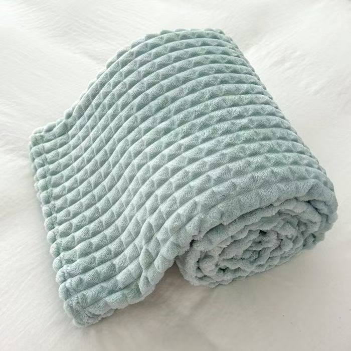Plaid Thick Warm Throw Blanket - Blue - 79"W x 90"L - image 24